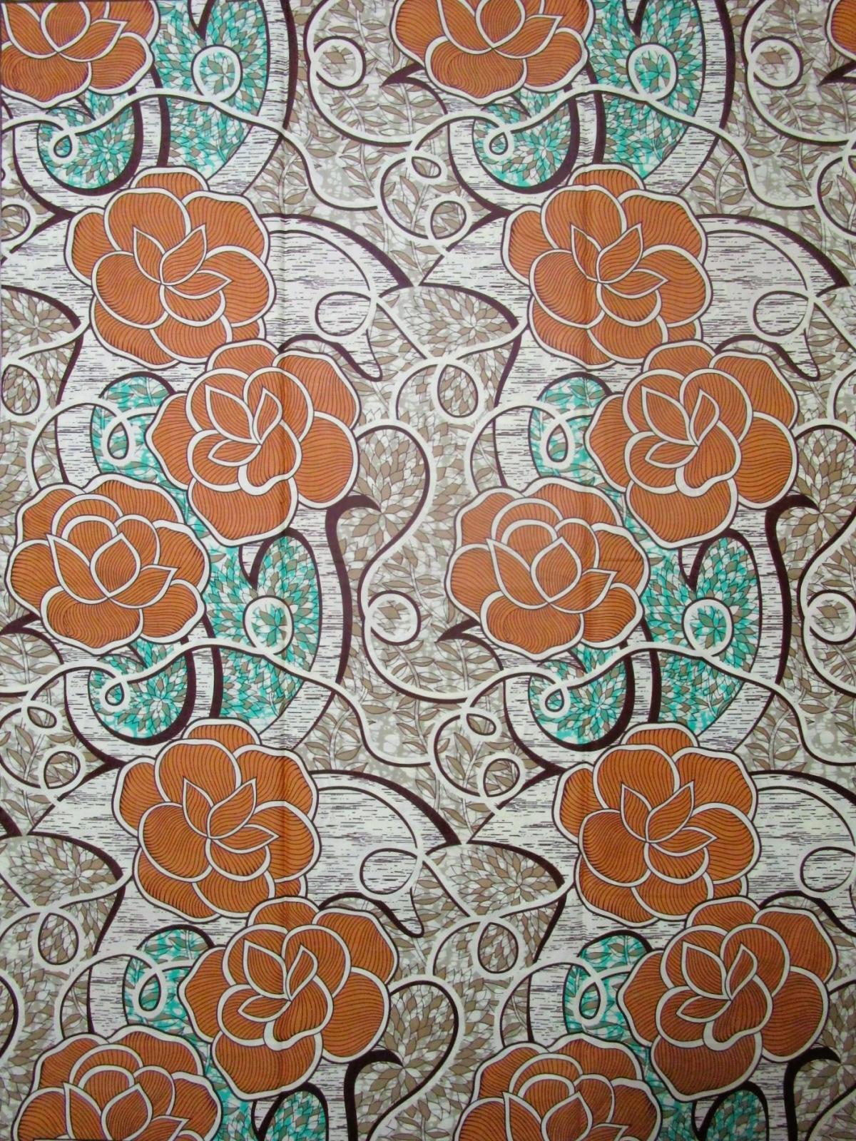 画像1: アフリカンプリント生地 パーニュ