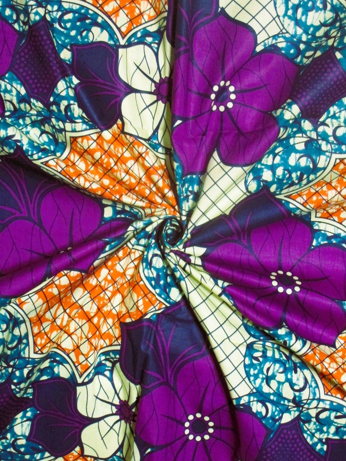 画像: アフリカンプリント生地 パーニュ