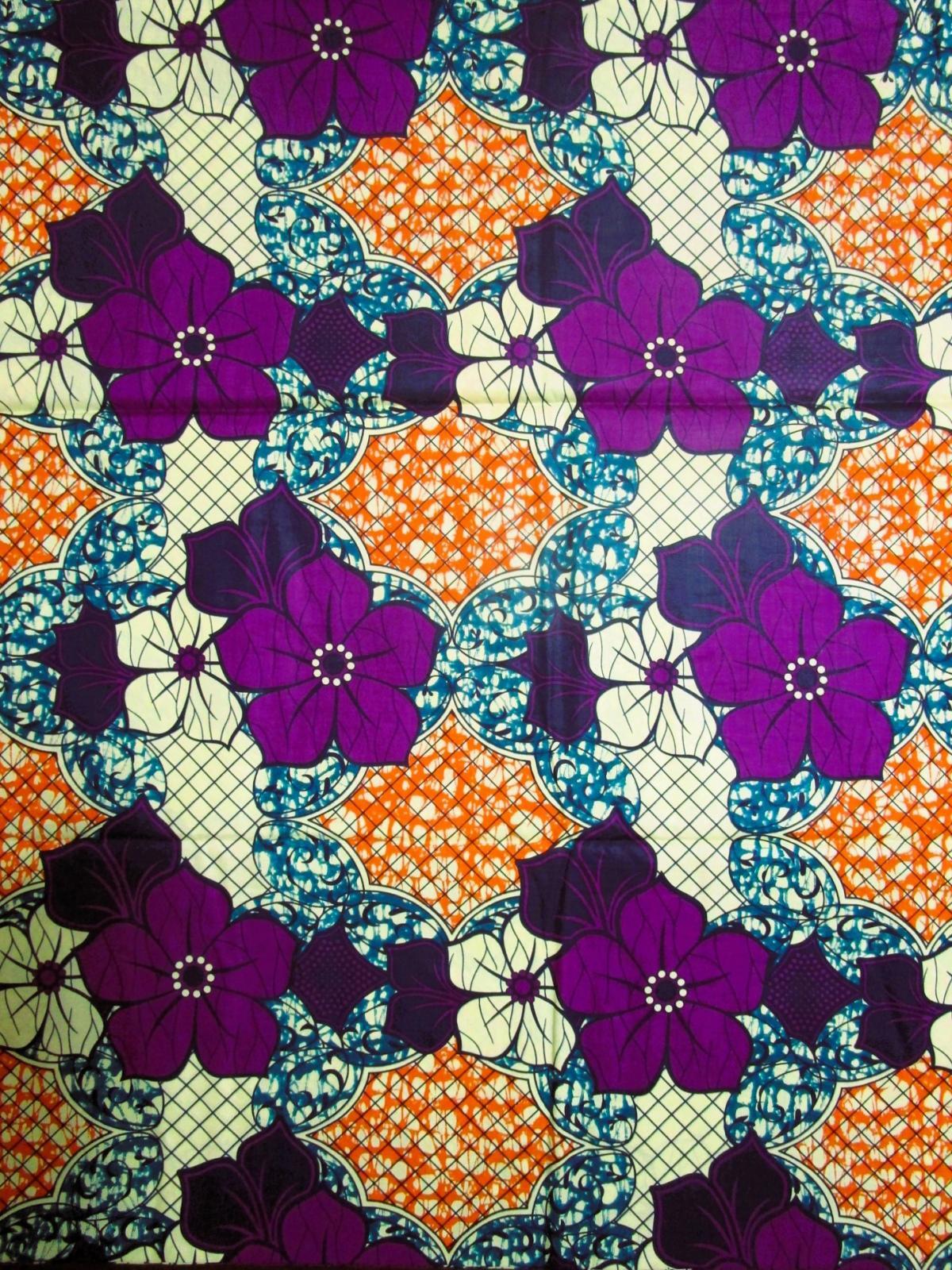 画像1: アフリカンプリント生地 パーニュ