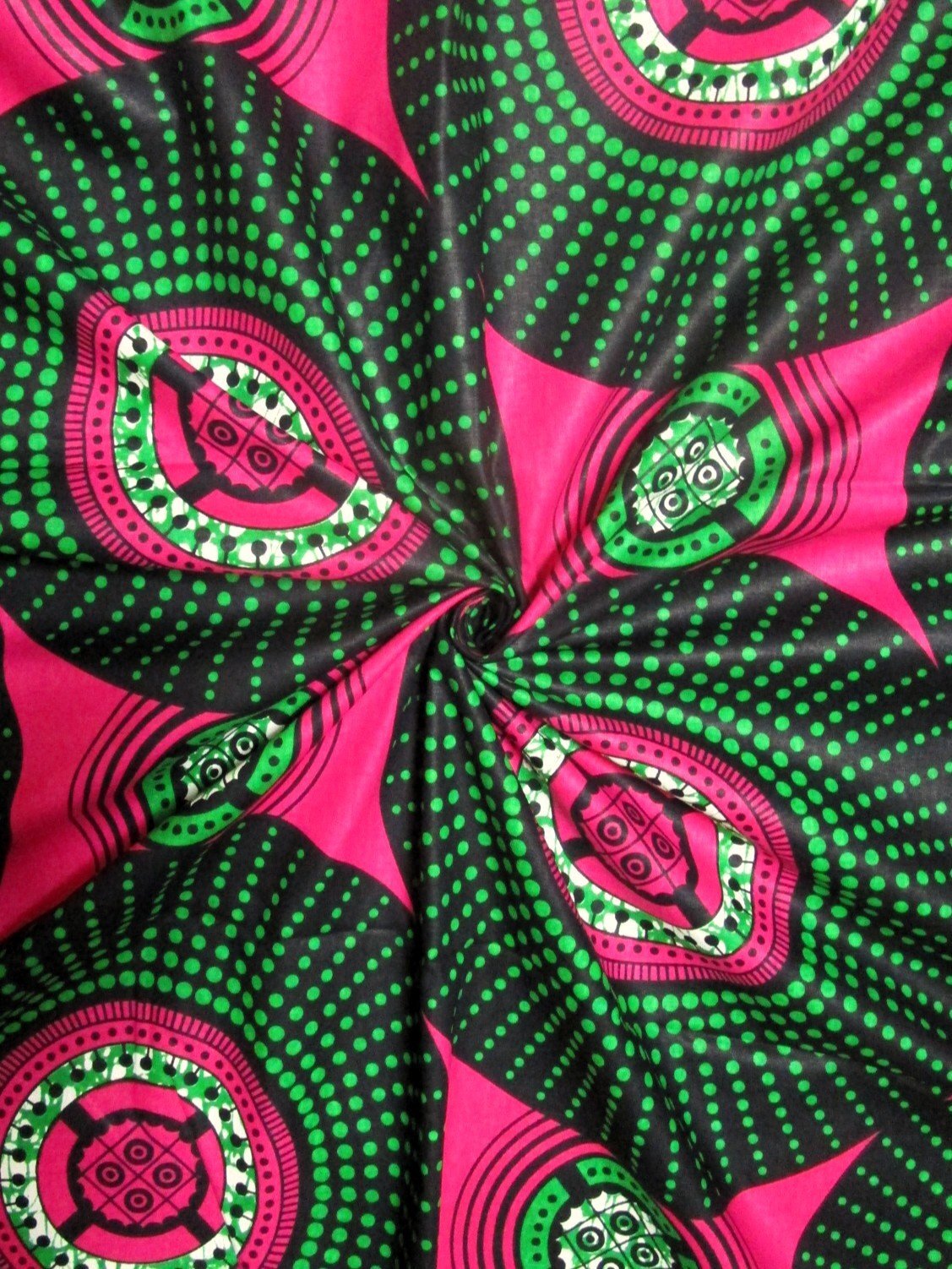 画像: アフリカンプリント生地 パーニュ