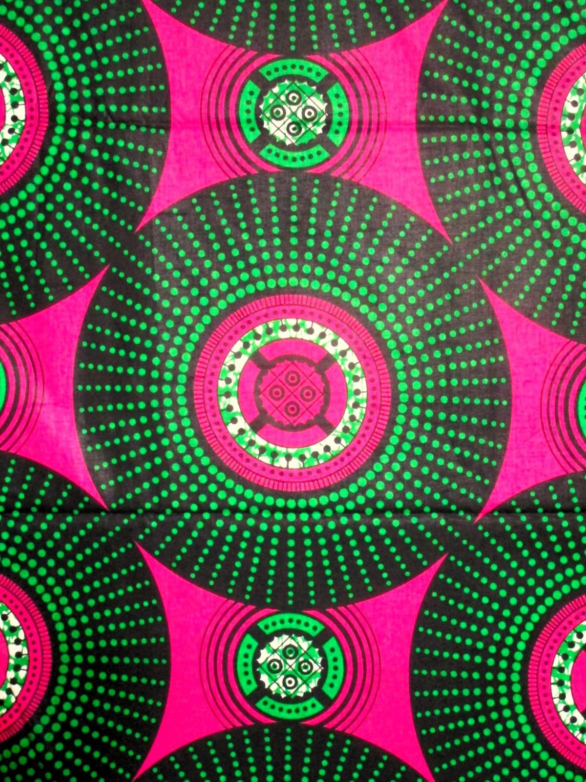 画像: アフリカンプリント生地 パーニュ