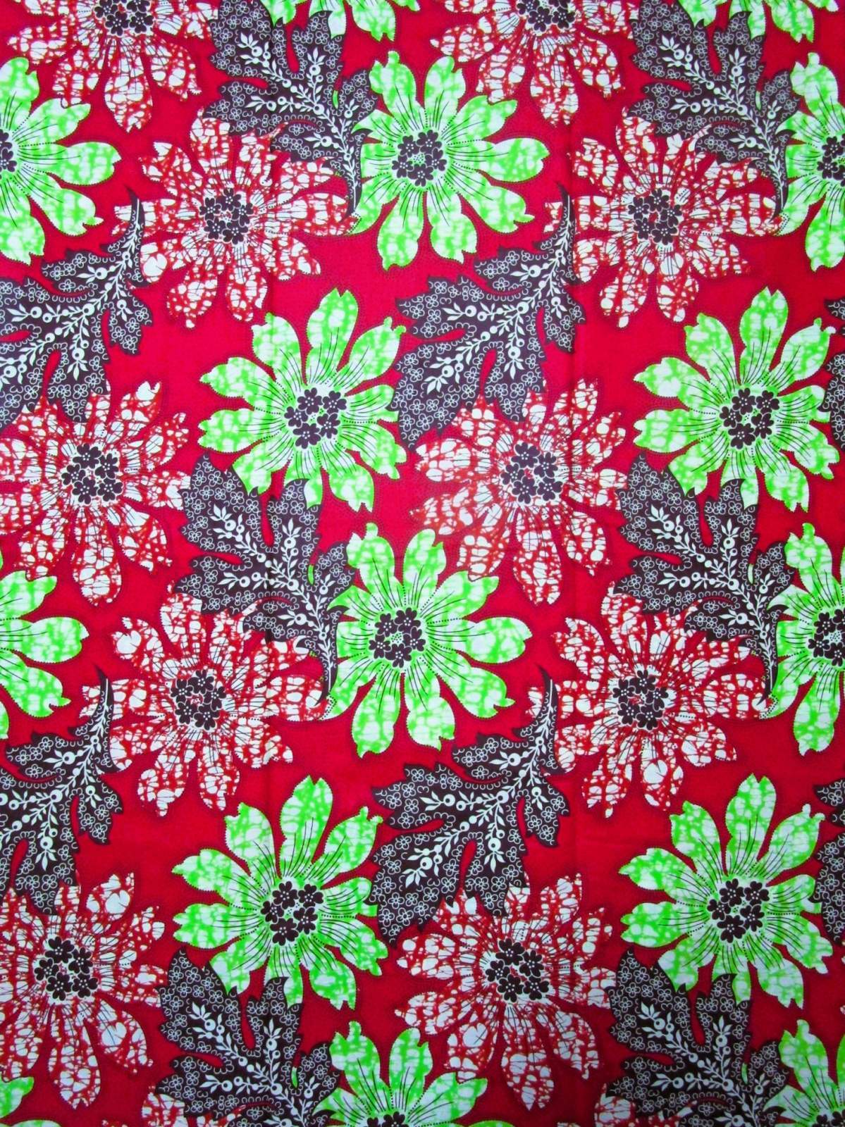 画像1: アフリカンプリント生地 パーニュ