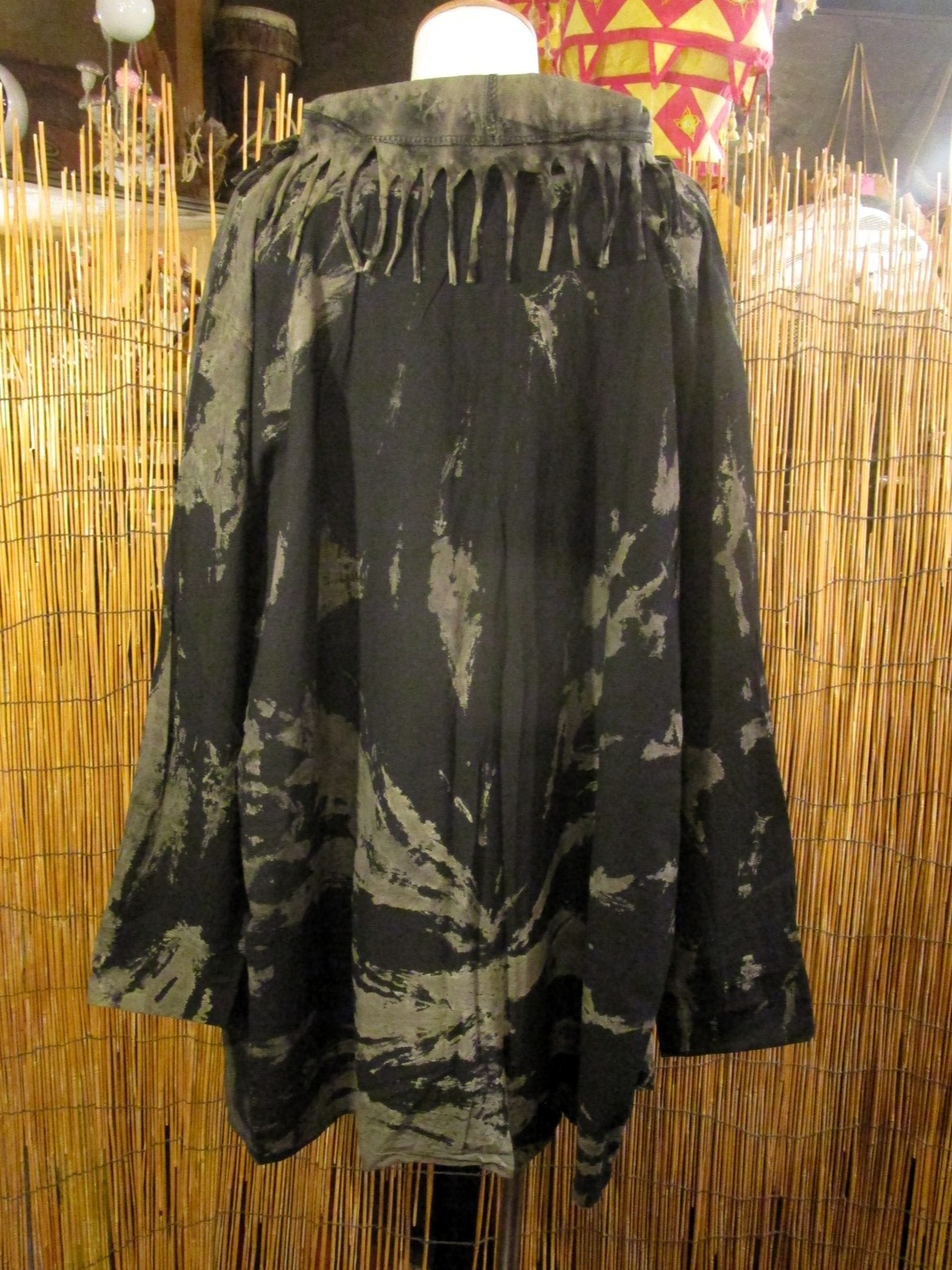 画像3: タイダイ染め＊コットン素材＊ゆったりサイズ＊２ＷＡＹ＊フリンジ＊スナフキン＊旅人風コート