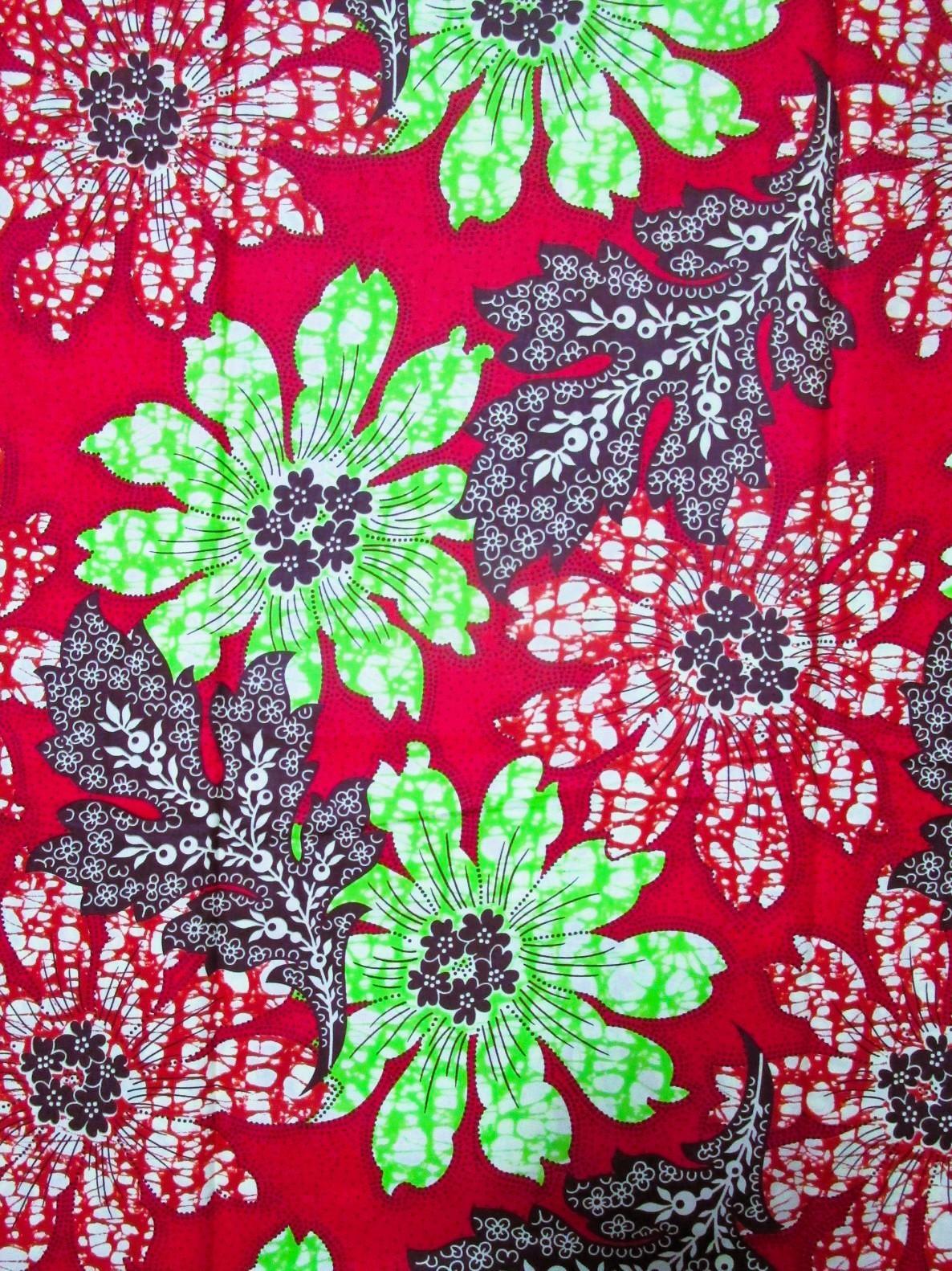 画像: アフリカンプリント生地 パーニュ