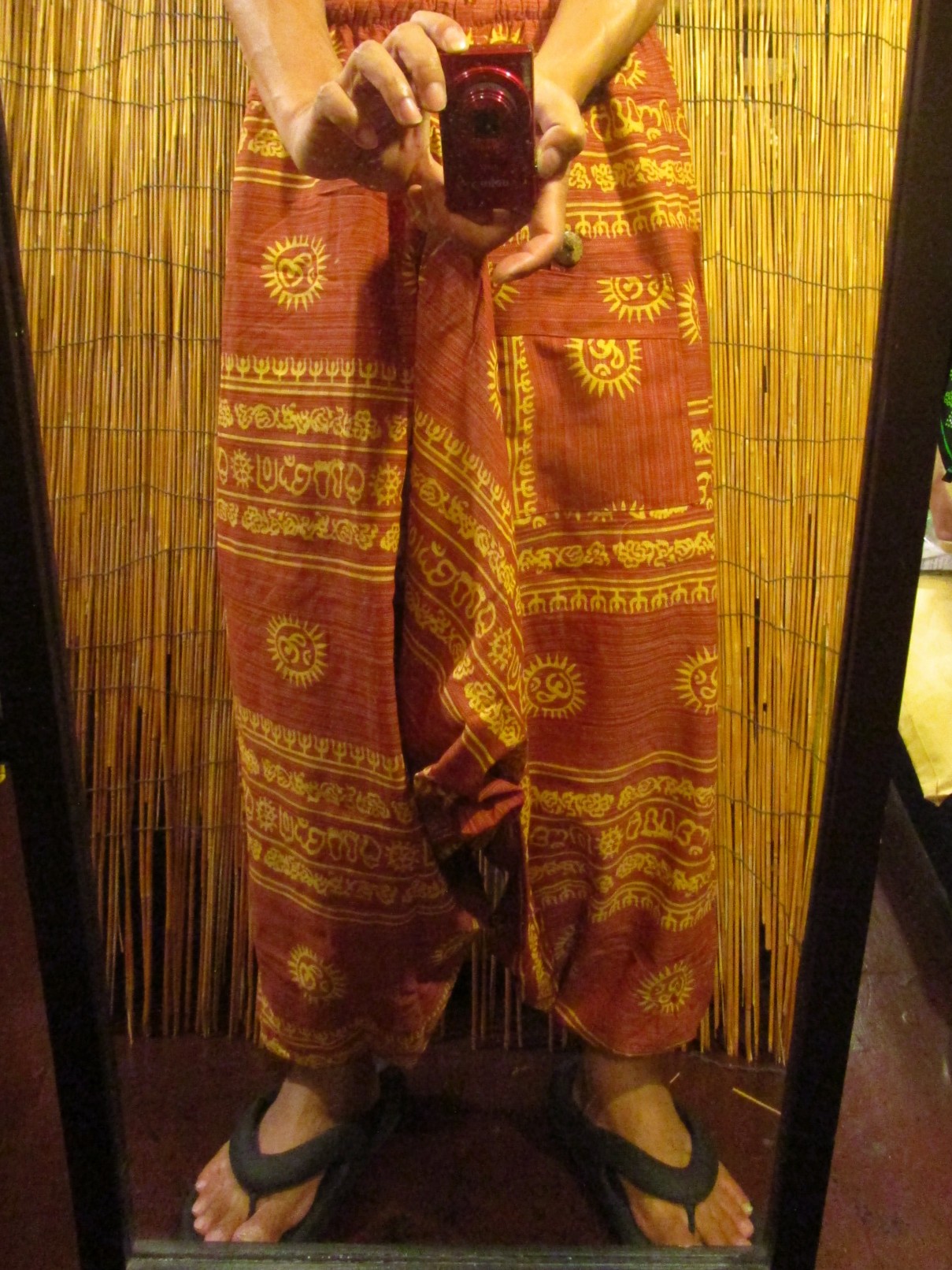 画像: 二色の糸＊コッン素材＊ラムナミプリント＊ふんわり＊サルエルパンツ