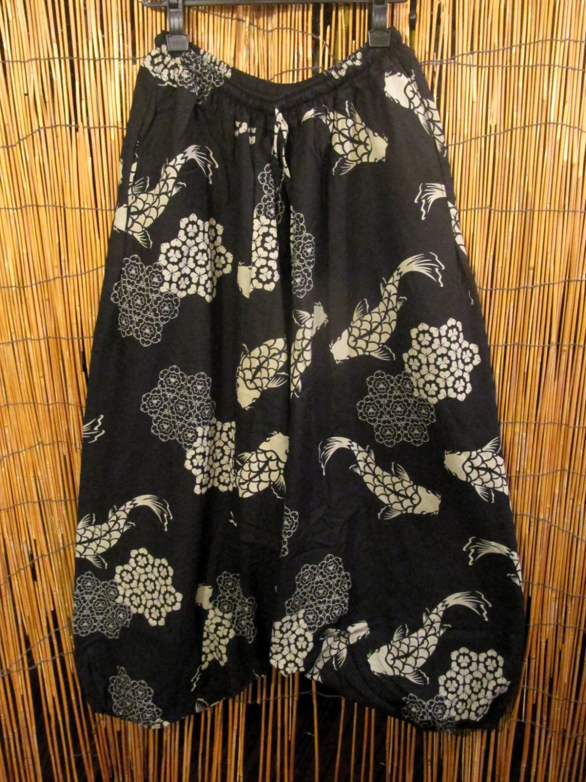 画像1: 和風プリント＊コットン素材＊ふんわり＊サルエルパンツ