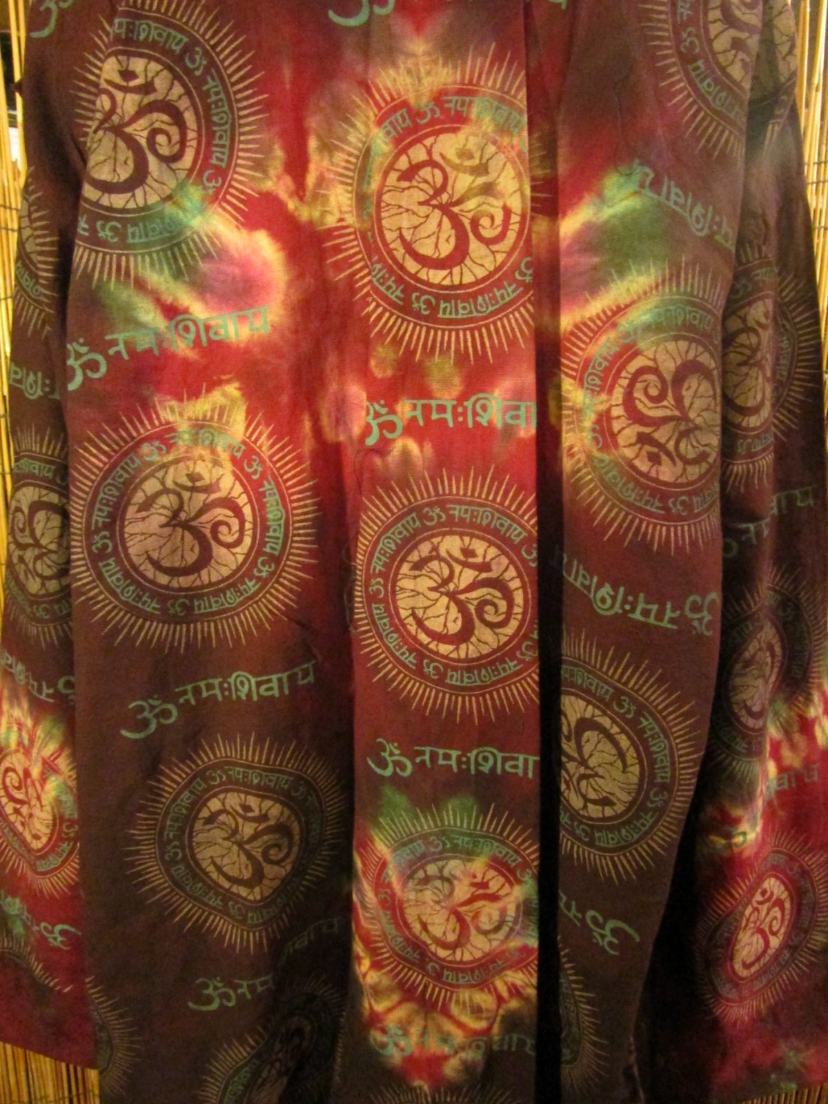 画像: タイダイ染め＆民族調プリント＊コットン素材＊ゆったりサイズ＊２ＷＡＹ＊フリンジ＊スナフキン＊旅人風コート