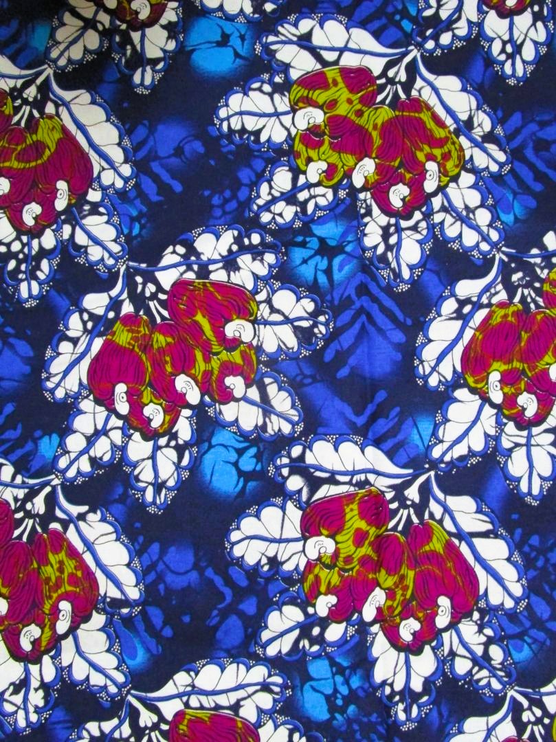 画像: アフリカンプリント生地 パーニュ