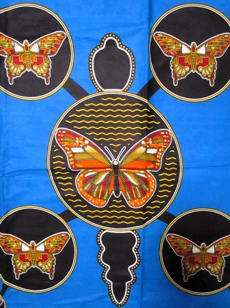 画像: アフリカンプリント生地 パーニュ