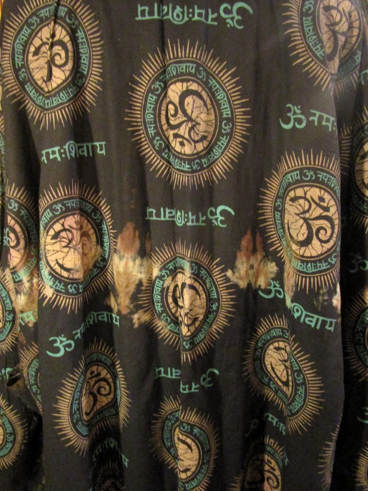 画像: タイダイ染め＆民族調プリント＊コットン素材＊ゆったりサイズ＊２ＷＡＹ＊フリンジ＊スナフキン＊旅人風コート