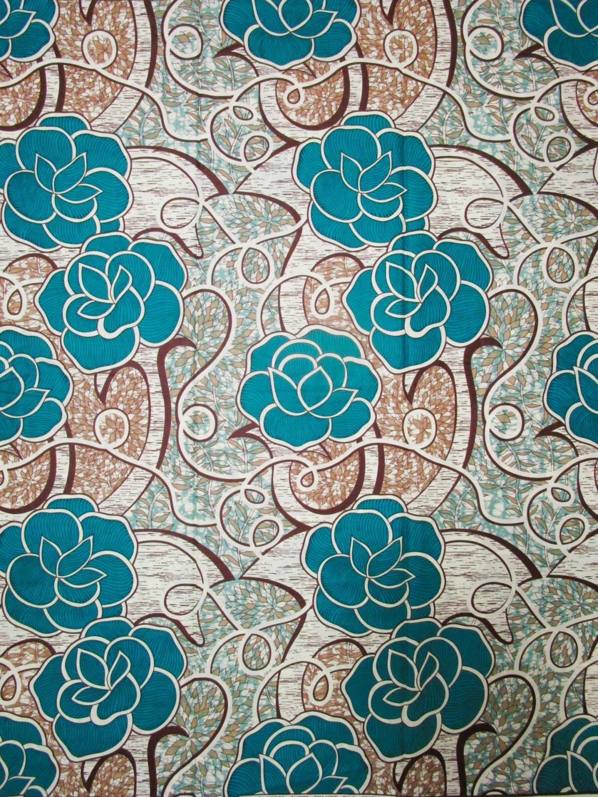 画像1: アフリカンプリント生地 パーニュ