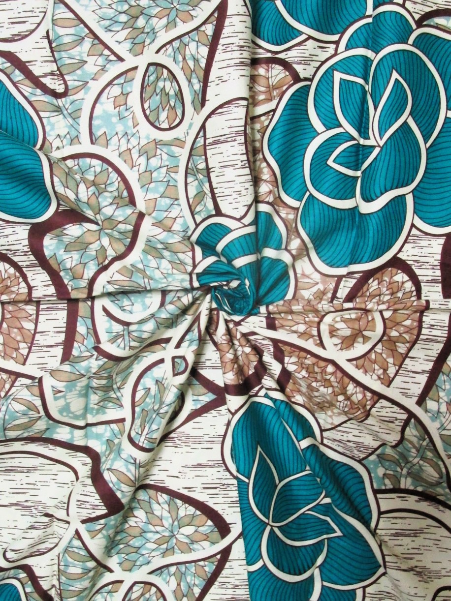 画像: アフリカンプリント生地 パーニュ