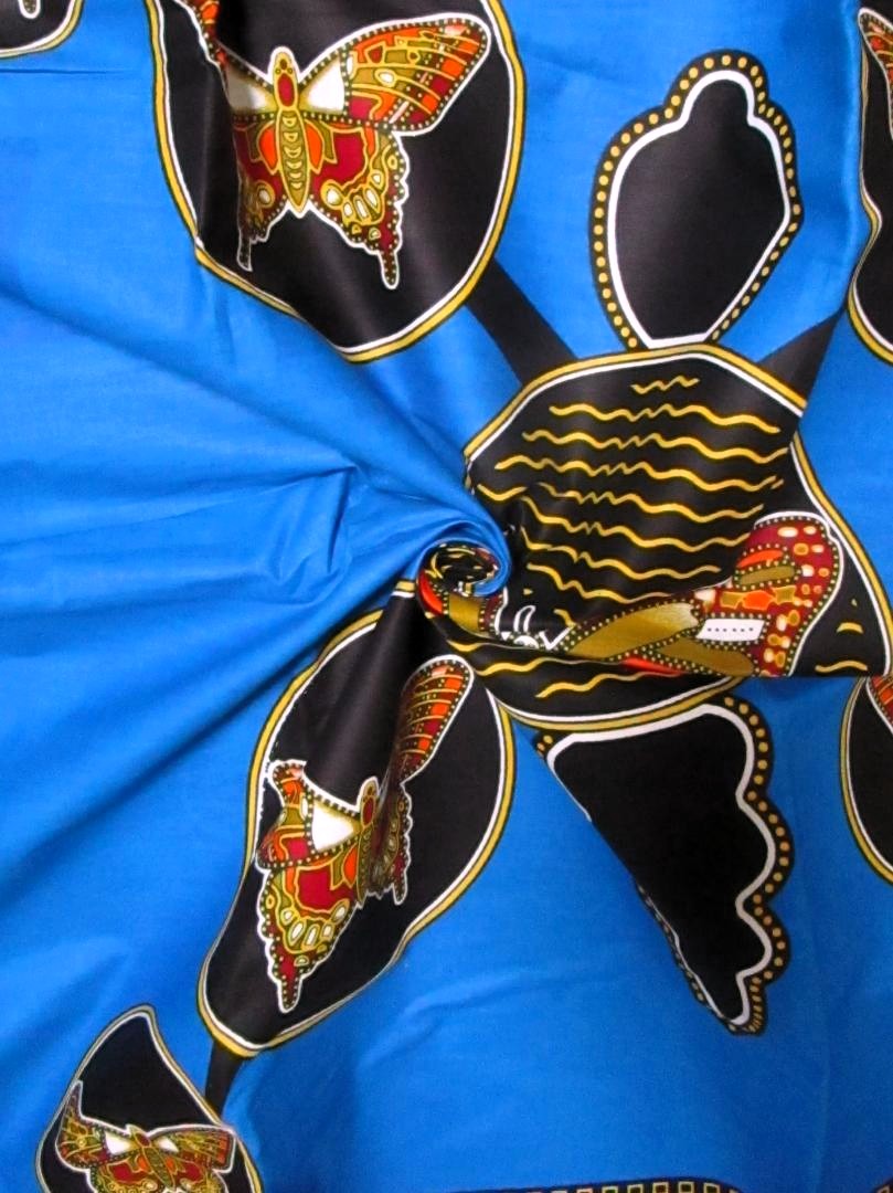 画像: アフリカンプリント生地 パーニュ