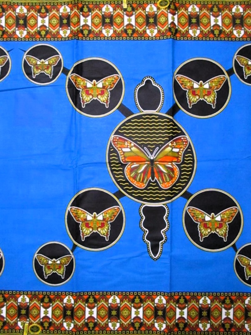 画像1: アフリカンプリント生地 パーニュ