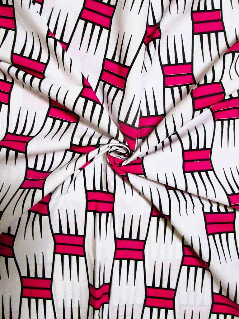 画像: アフリカンプリント生地 パーニュ