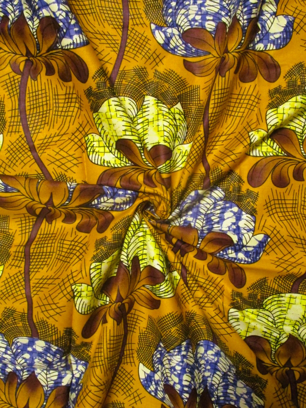 画像: アフリカンプリント生地 パーニュ