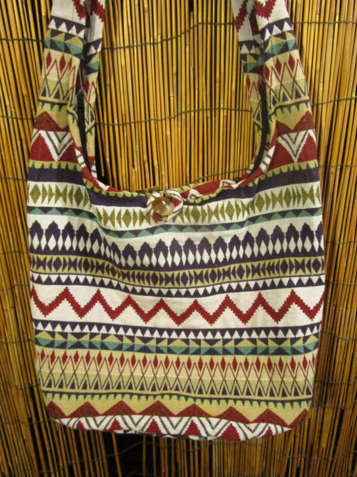 画像: 織り柄＊コットン素材＊ショルダーバッグ