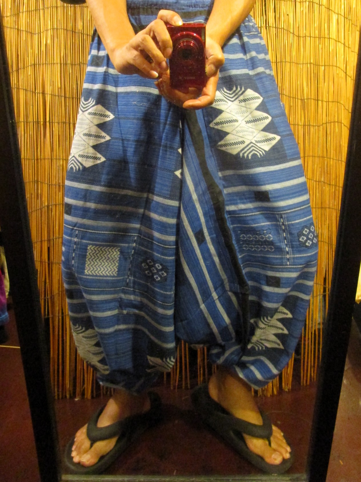 画像: 織り柄風プリント＊コットン素材＊ふんわり＊サルエルパンツ