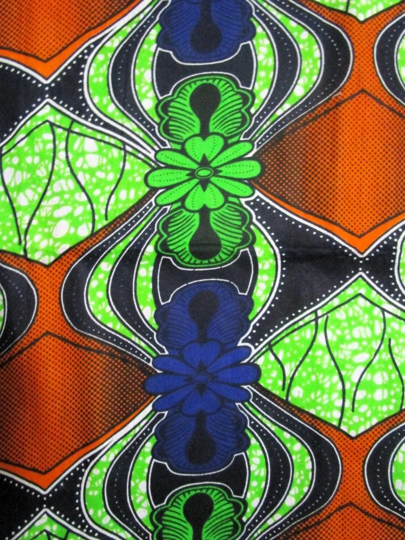 画像: アフリカンプリント生地 パーニュ