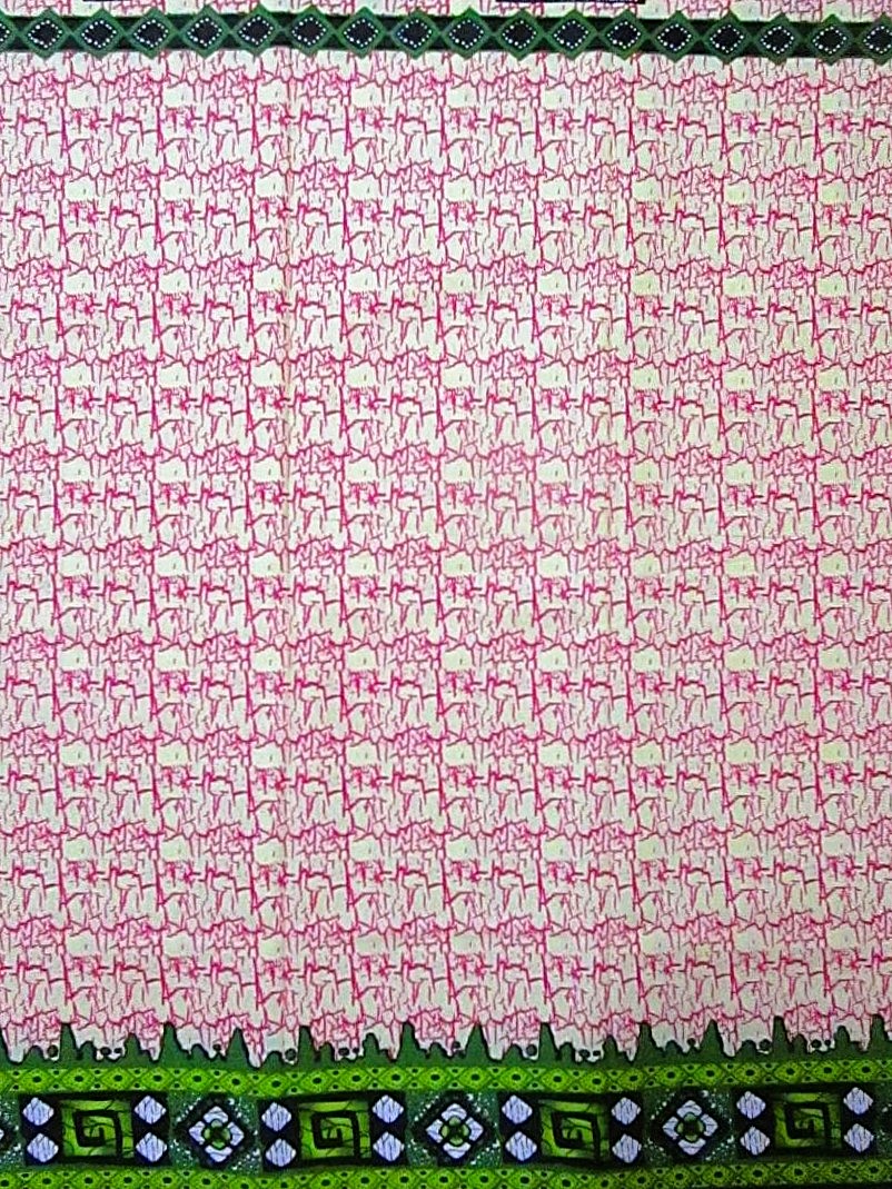 画像1: アフリカンプリント生地 パーニュ