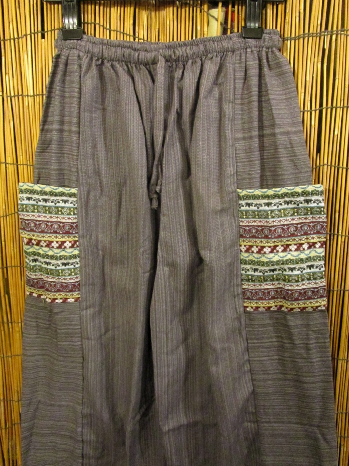 画像2: 織り柄＊パッチポケット＊コットン素材＊アラジンパンツ