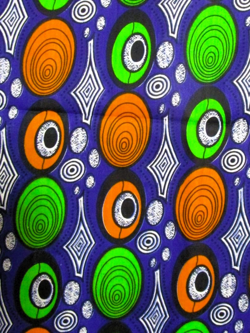 画像: アフリカンプリント生地 パーニュ