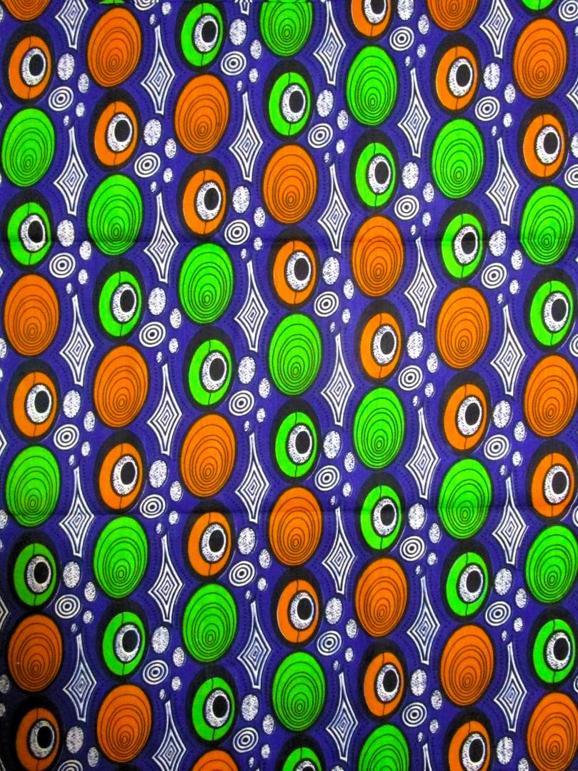 画像1: アフリカンプリント生地 パーニュ