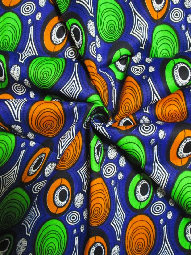 画像: アフリカンプリント生地 パーニュ