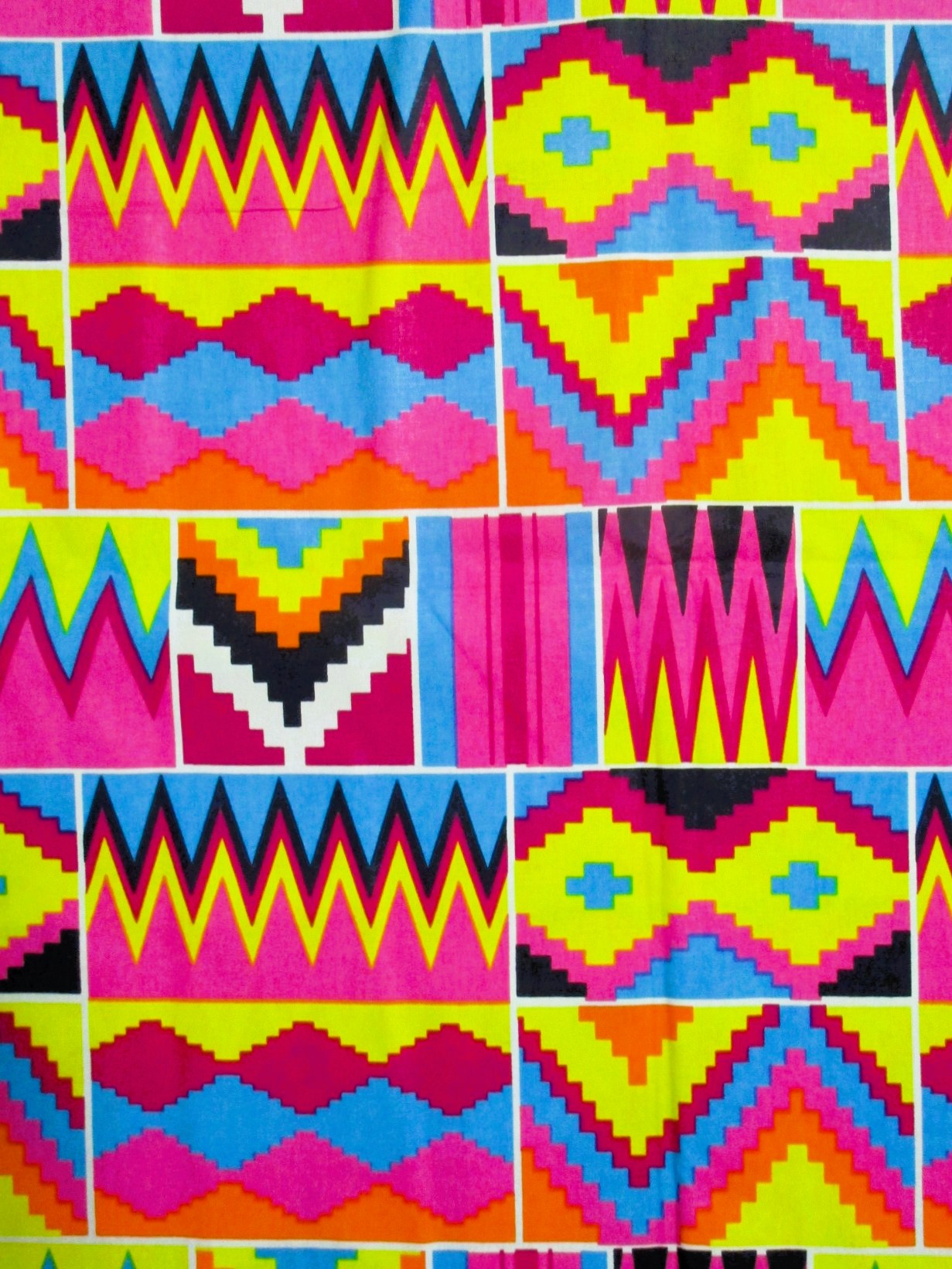 画像: アフリカンプリント生地 パーニュ