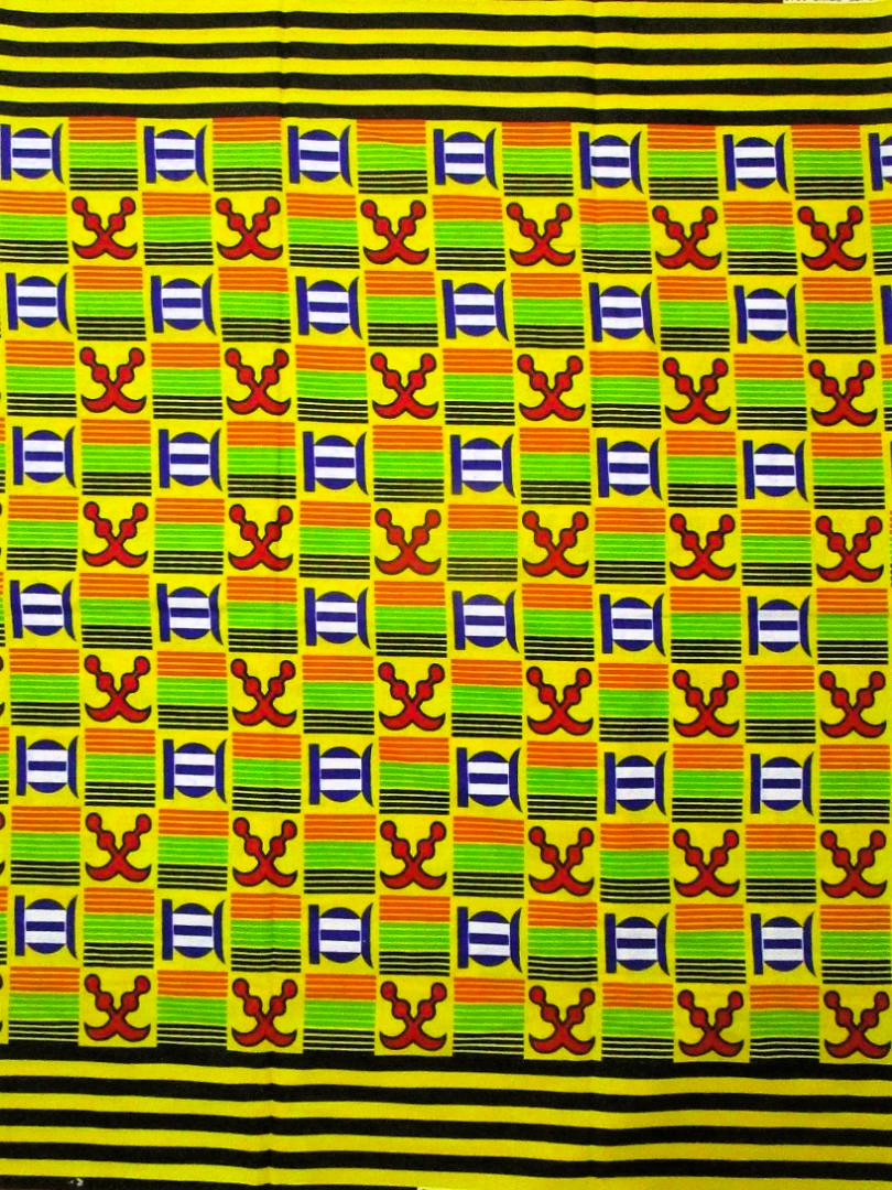 画像1: アフリカンプリント生地 パーニュ