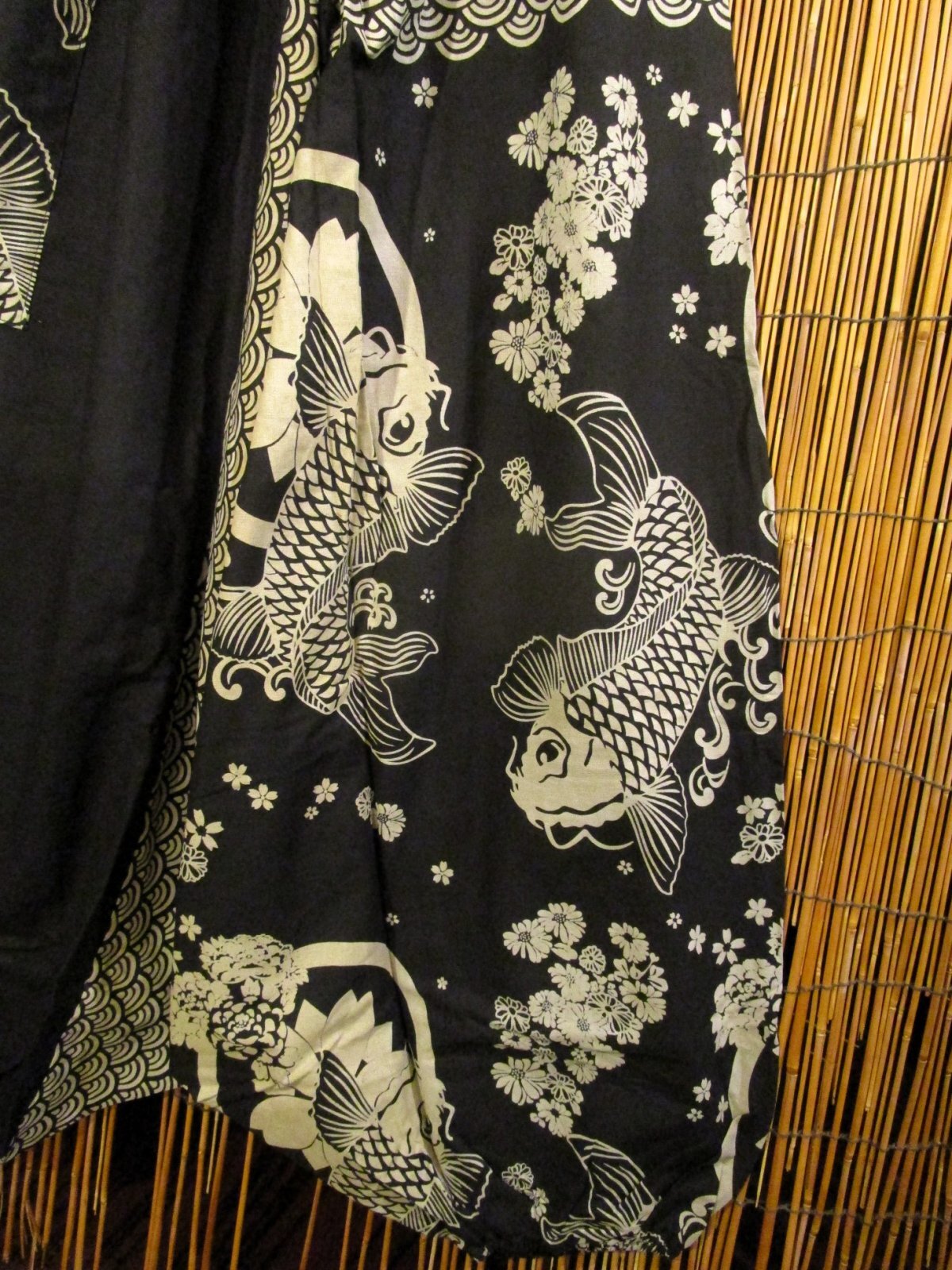 画像3: 黒色＋和風プリント＊切り替え＊コットン素材＊ふんわり＊サルエルパンツ