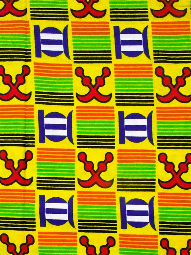 画像: アフリカンプリント生地 パーニュ