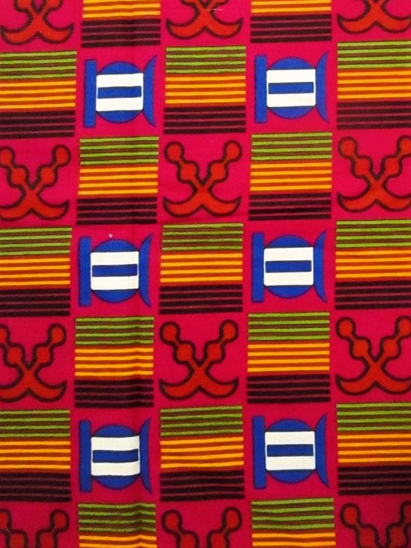 画像: アフリカンプリント生地 パーニュ