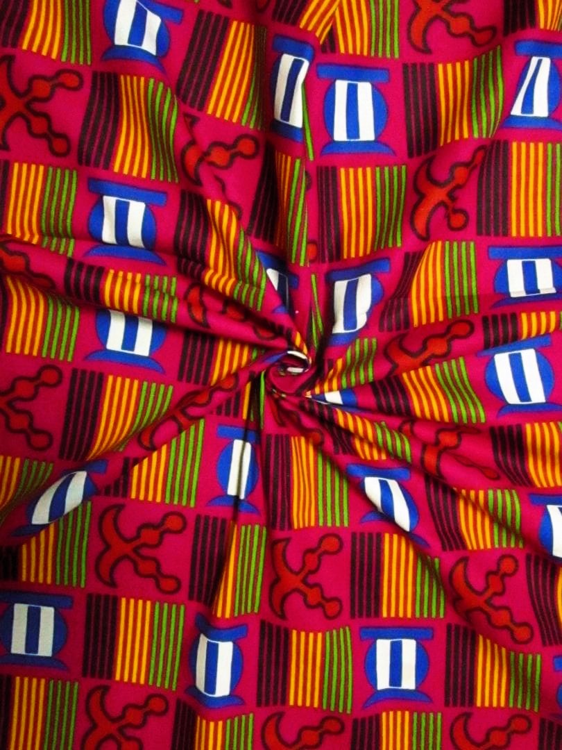 画像: アフリカンプリント生地 パーニュ