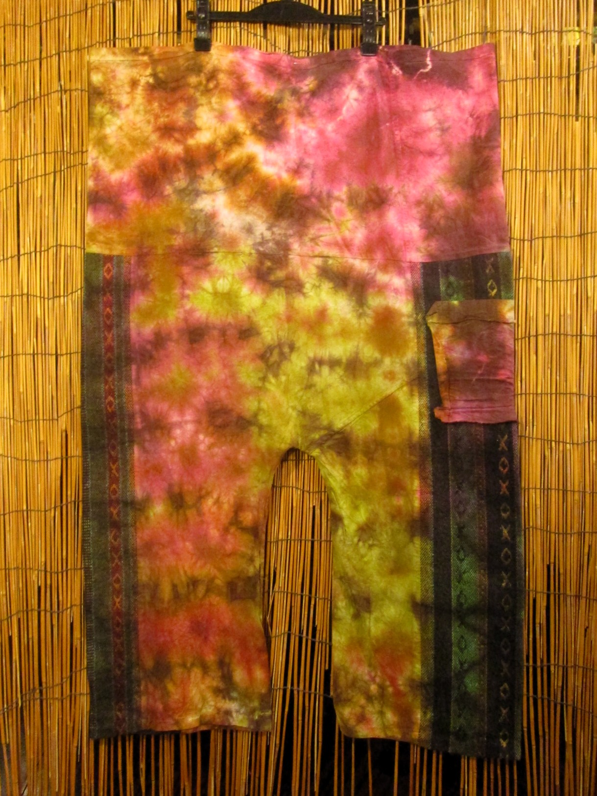 画像1: タイダイ染め＊コットン素材＊ゲリ生地＊ロング丈＊タイパンツ