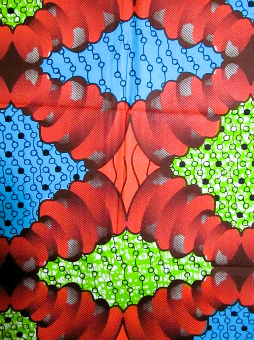 画像: アフリカンプリント生地 パーニュ