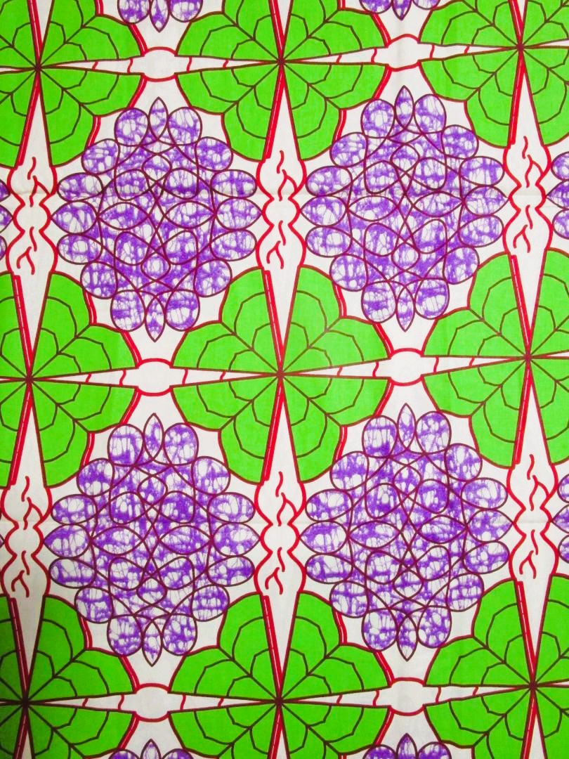 画像: アフリカンプリント生地 パーニュ