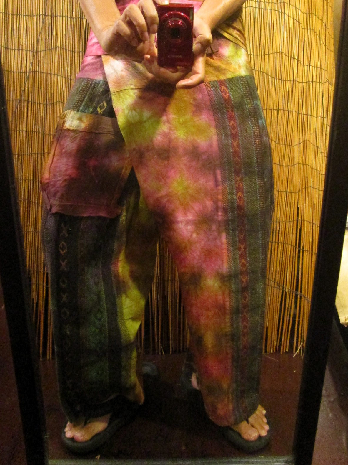 画像: タイダイ染め＊コットン素材＊ゲリ生地＊ロング丈＊タイパンツ