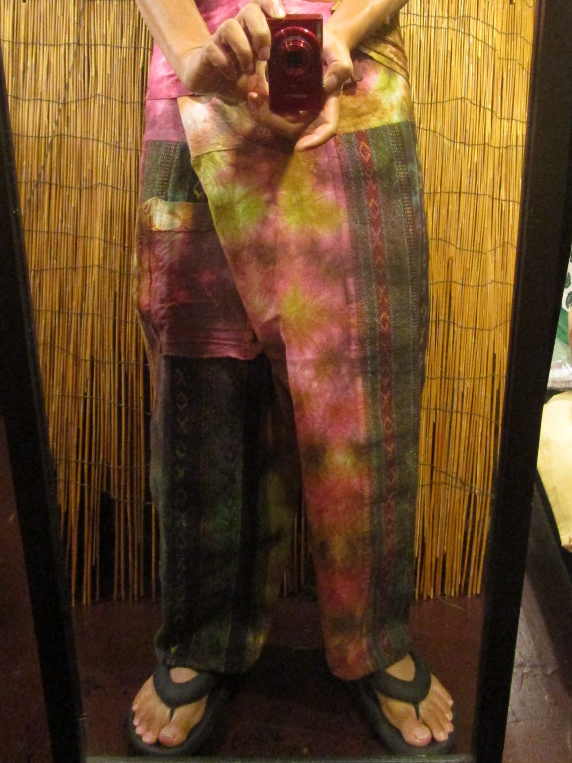 画像: タイダイ染め＊コットン素材＊ゲリ生地＊ロング丈＊タイパンツ