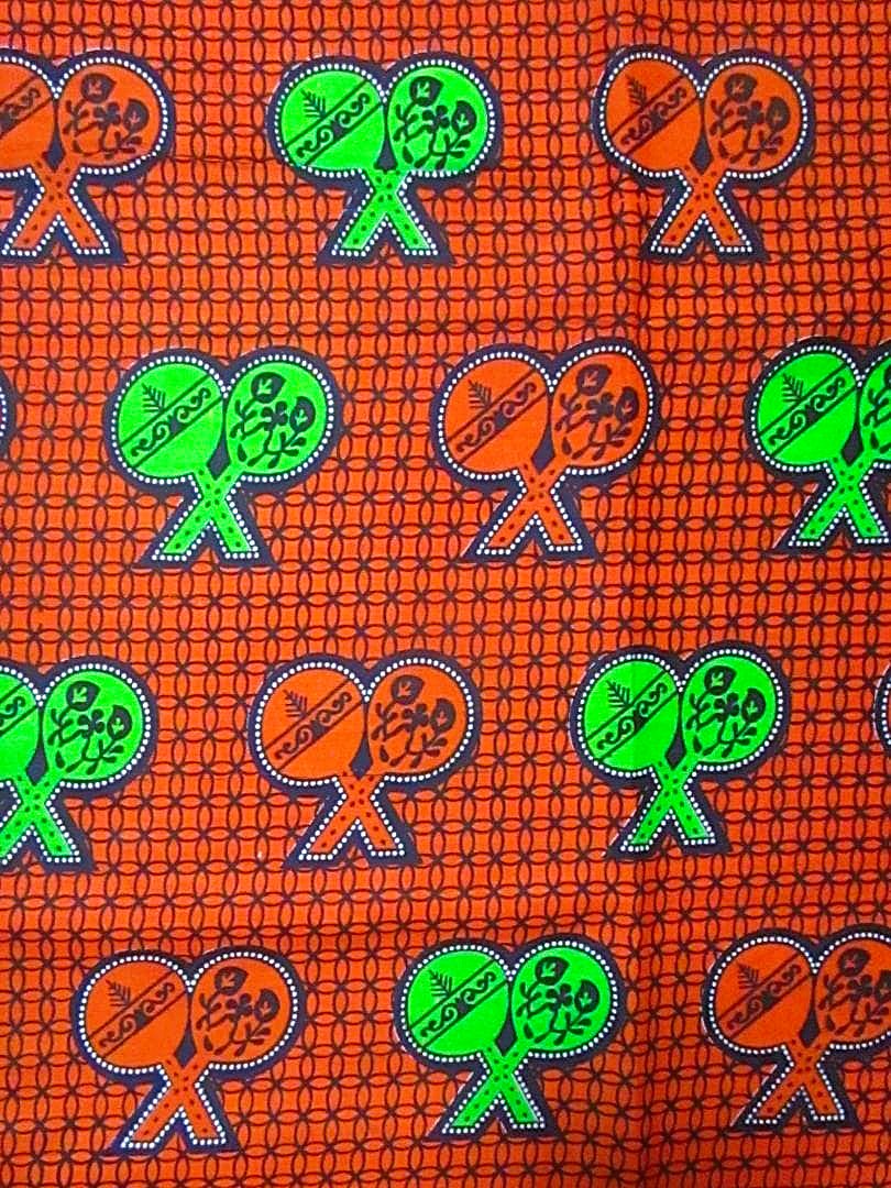 画像: アフリカンプリント生地 パーニュ