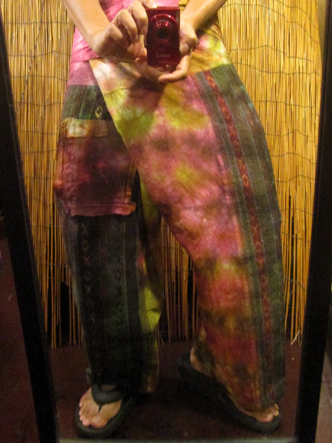 画像: タイダイ染め＊コットン素材＊ゲリ生地＊ロング丈＊タイパンツ