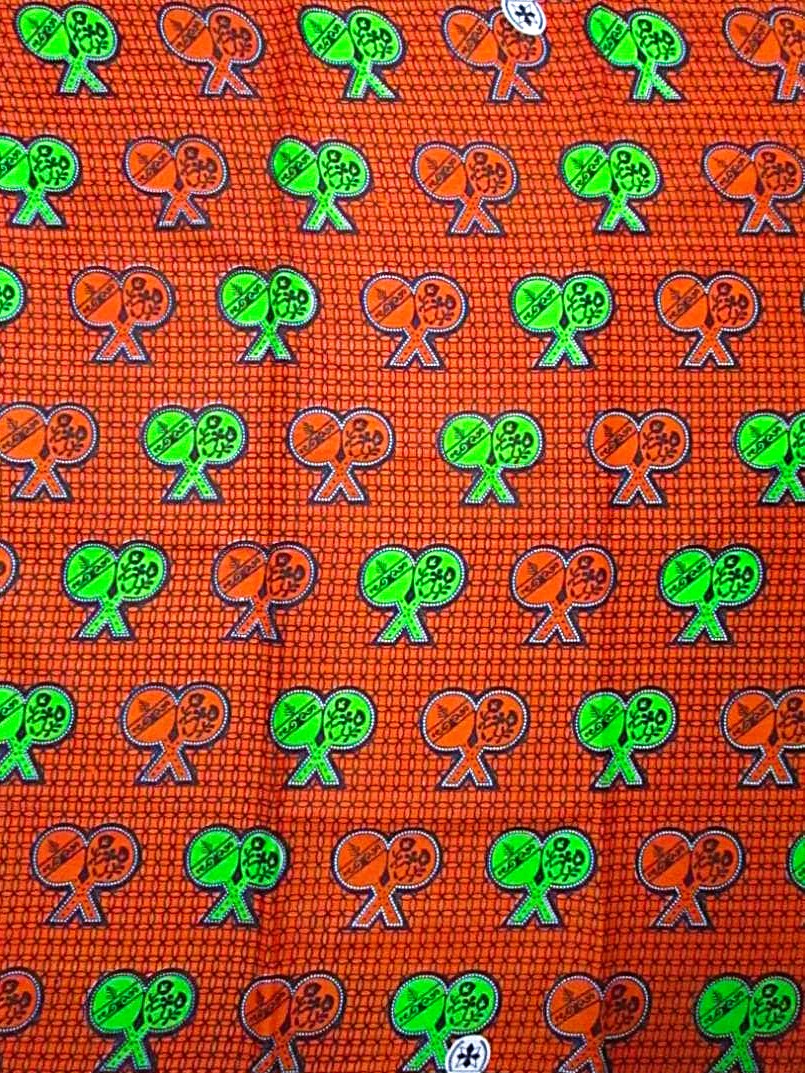 画像1: アフリカンプリント生地 パーニュ