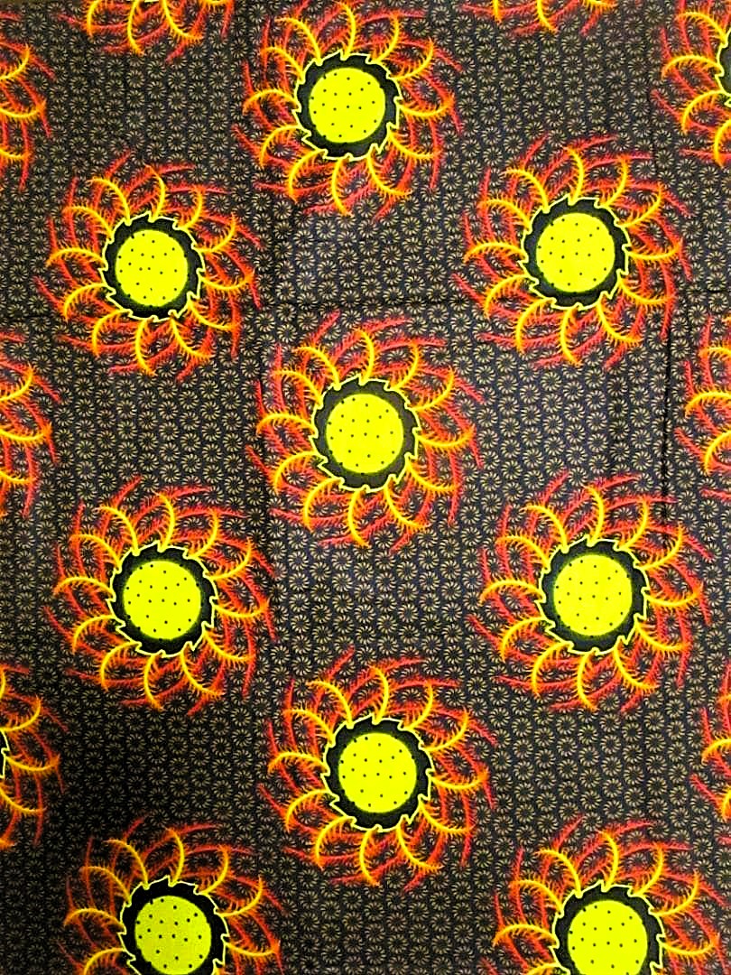 画像1: アフリカンプリント生地 パーニュ