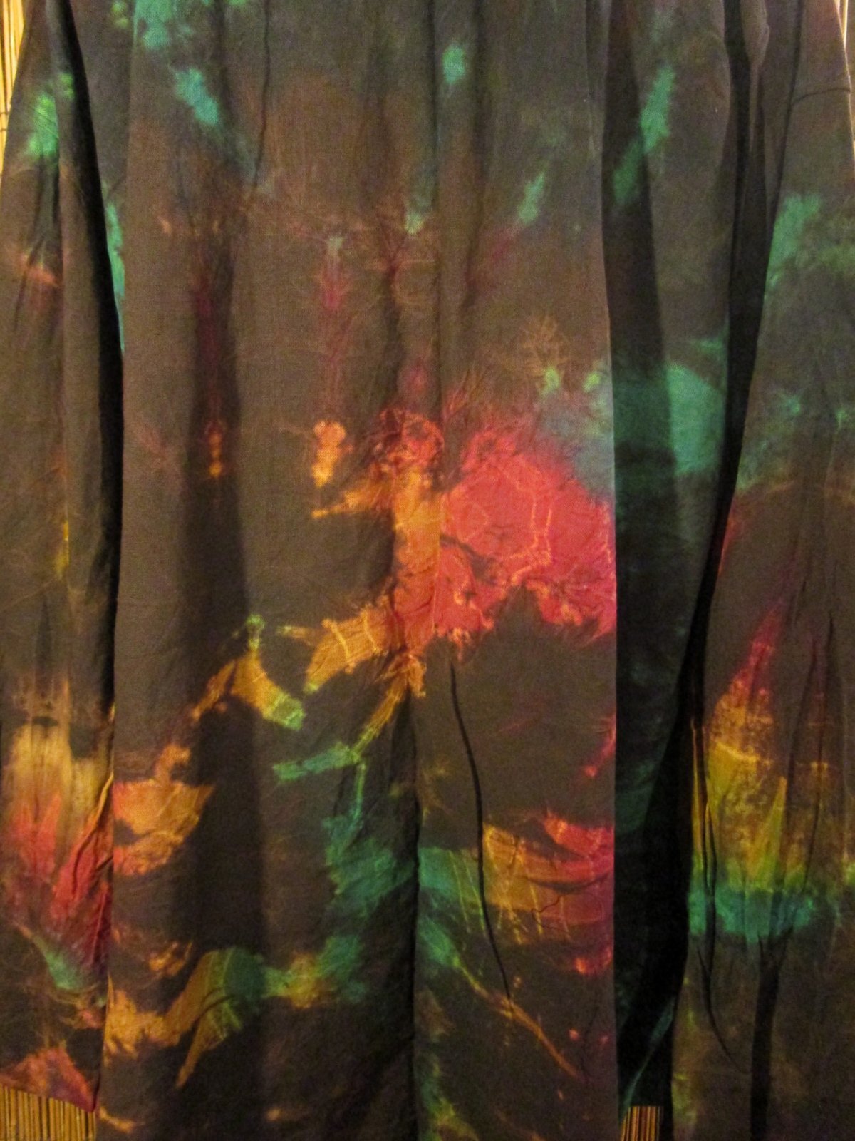 画像: タイダイ染め＊コットン素材＊ゆったりサイズ＊２ＷＡＹ＊フリンジ＊スナフキン＊旅人風コート