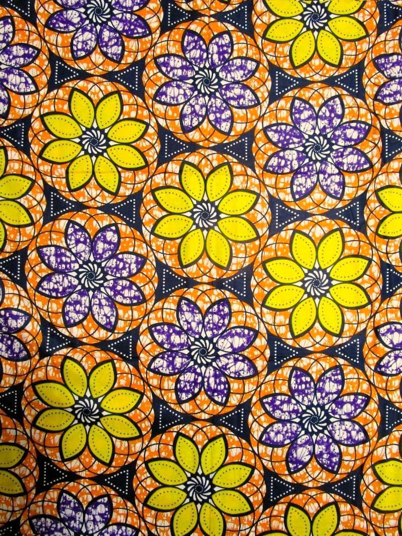 画像1: アフリカンプリント生地 パーニュ