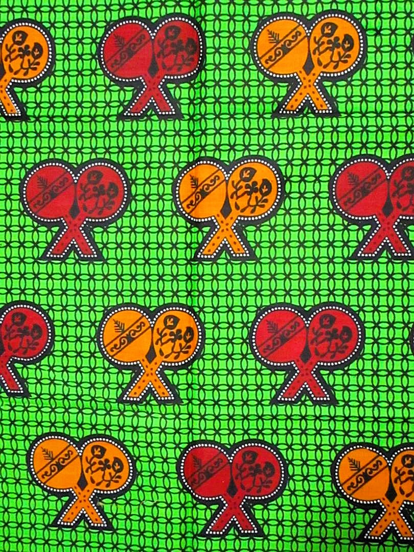 画像: アフリカンプリント生地 パーニュ