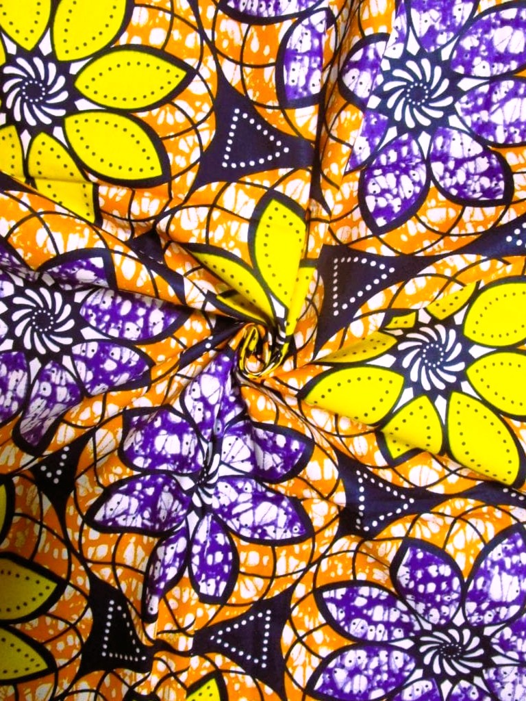 画像: アフリカンプリント生地 パーニュ