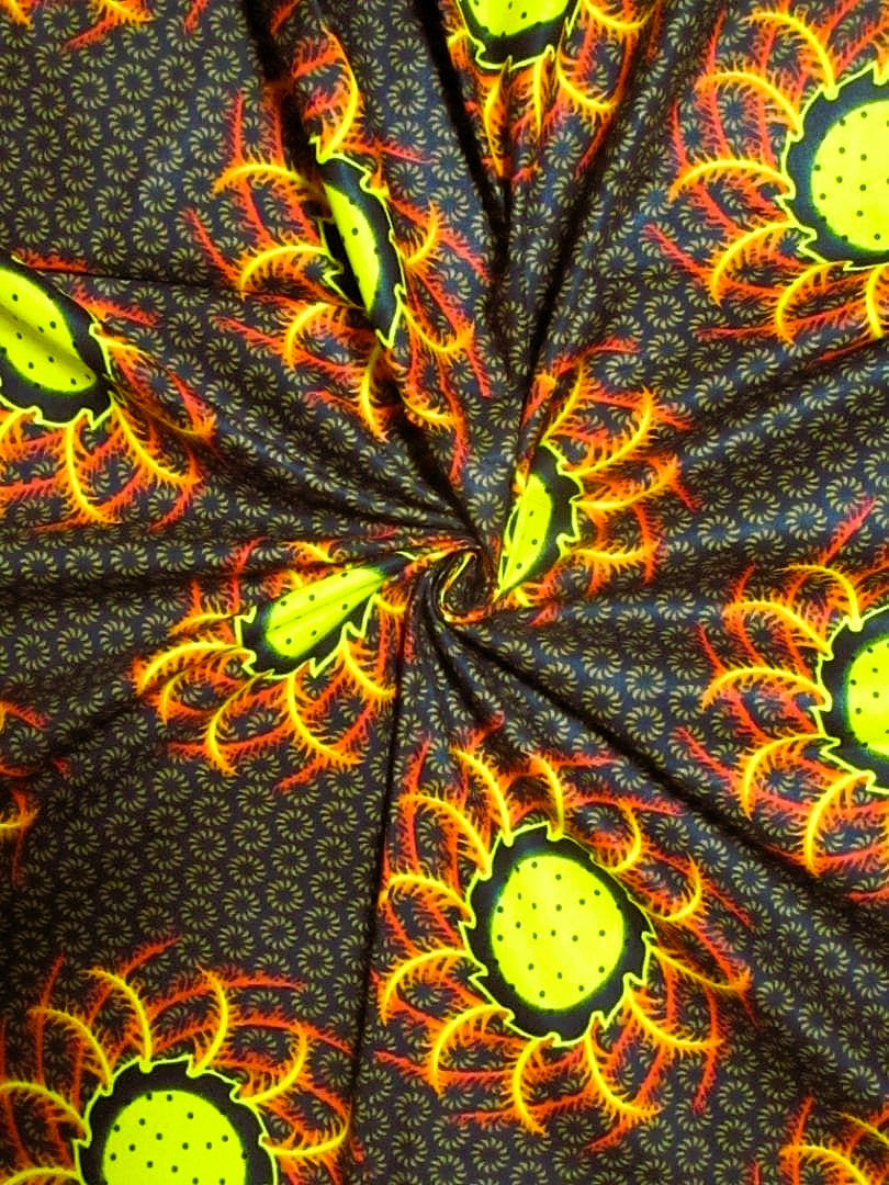 画像: アフリカンプリント生地 パーニュ