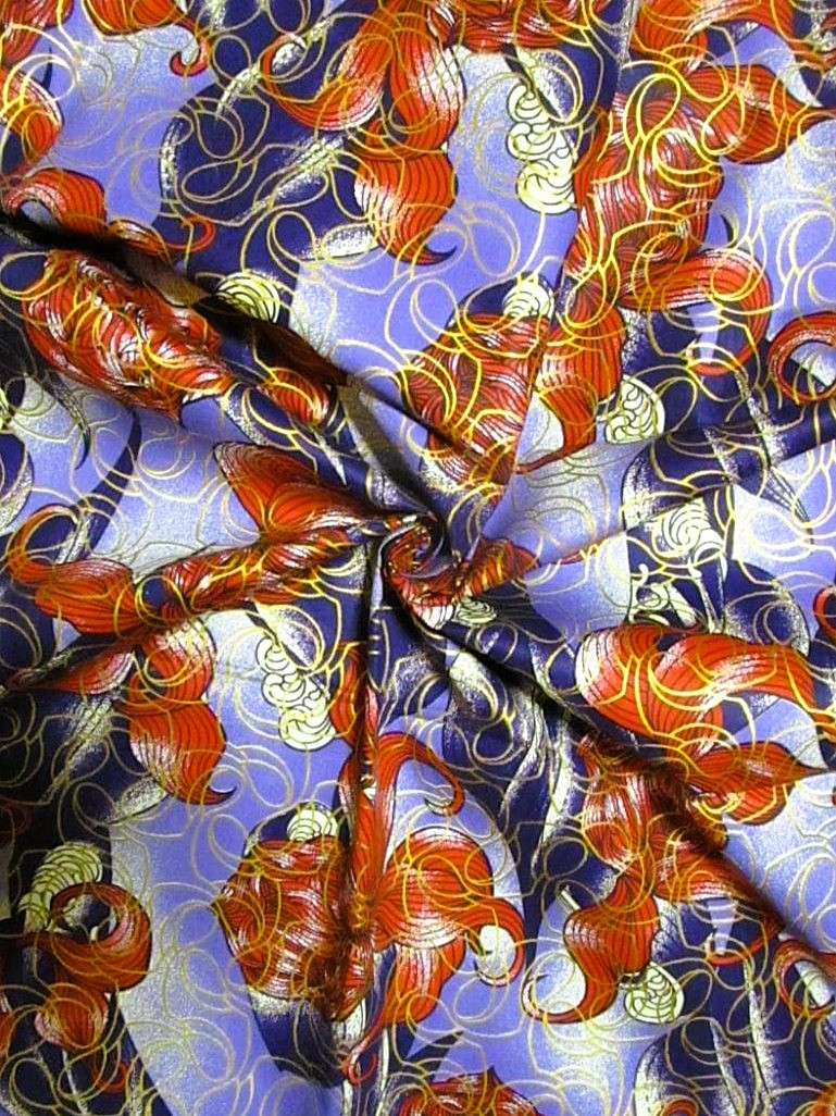 画像: アフリカンプリント生地 パーニュ