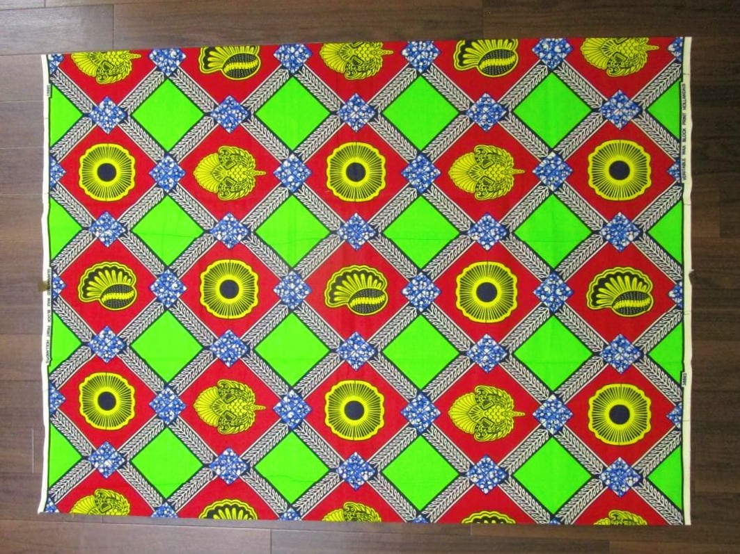 画像: アフリカンプリント生地 パーニュ